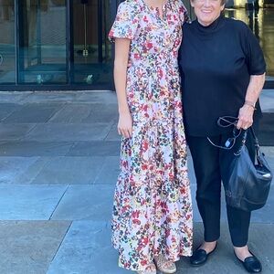 Anthropologie floral maxi dress